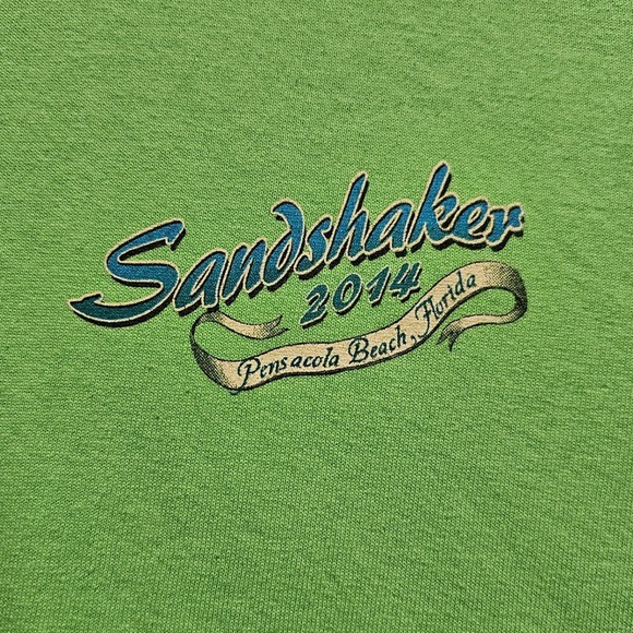 Gildan Ultra Cotton Sandshaker 2014 Mermaid Fishing Graphic T Shirt Mens 3XL - Picture 3 of 9